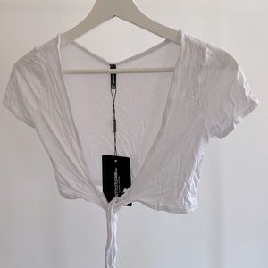 PrettyLittleThing white coverup size 0